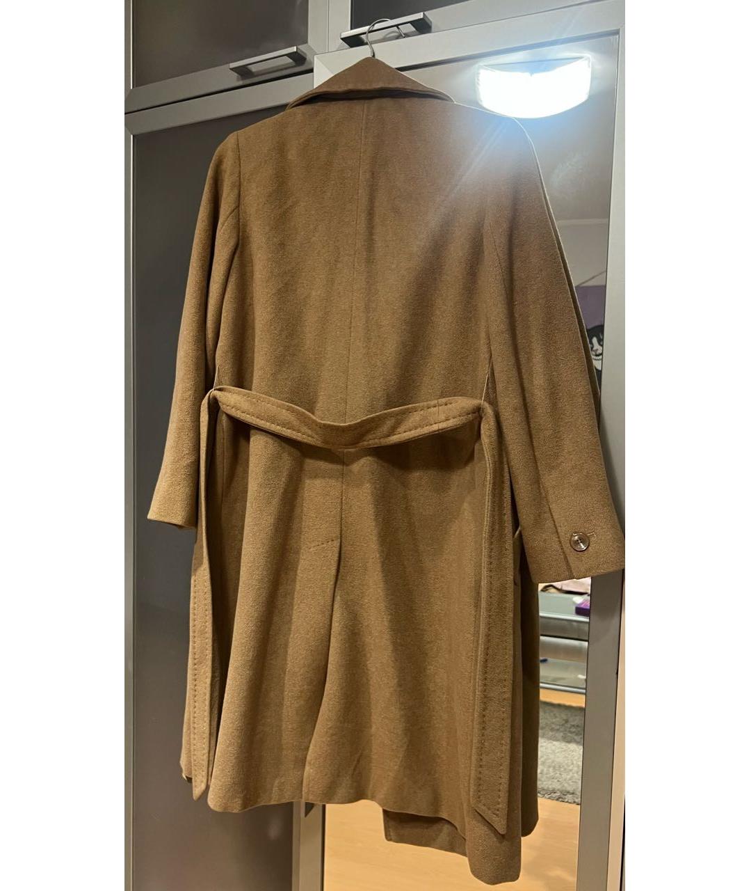 MAX MARA STUDIO Горчичное шерстяное пальто, фото 3