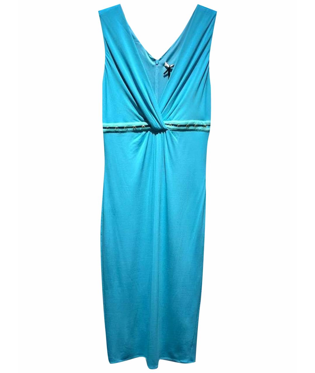 VERSACE Голубое повседневное платье, фото 1