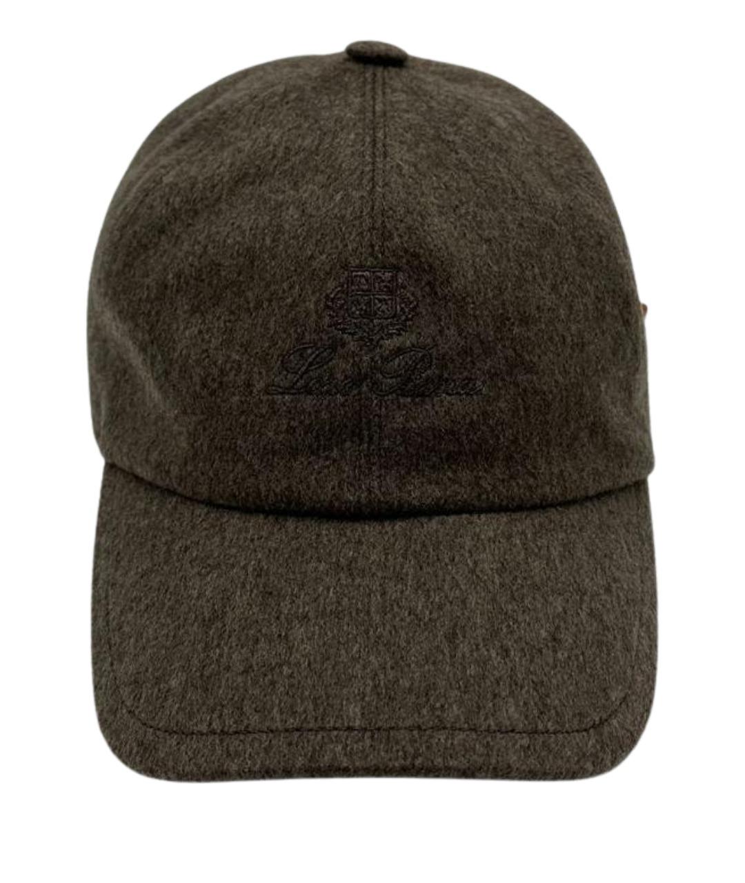 LORO PIANA Коричневая кашемировая кепка/бейсболка, фото 1