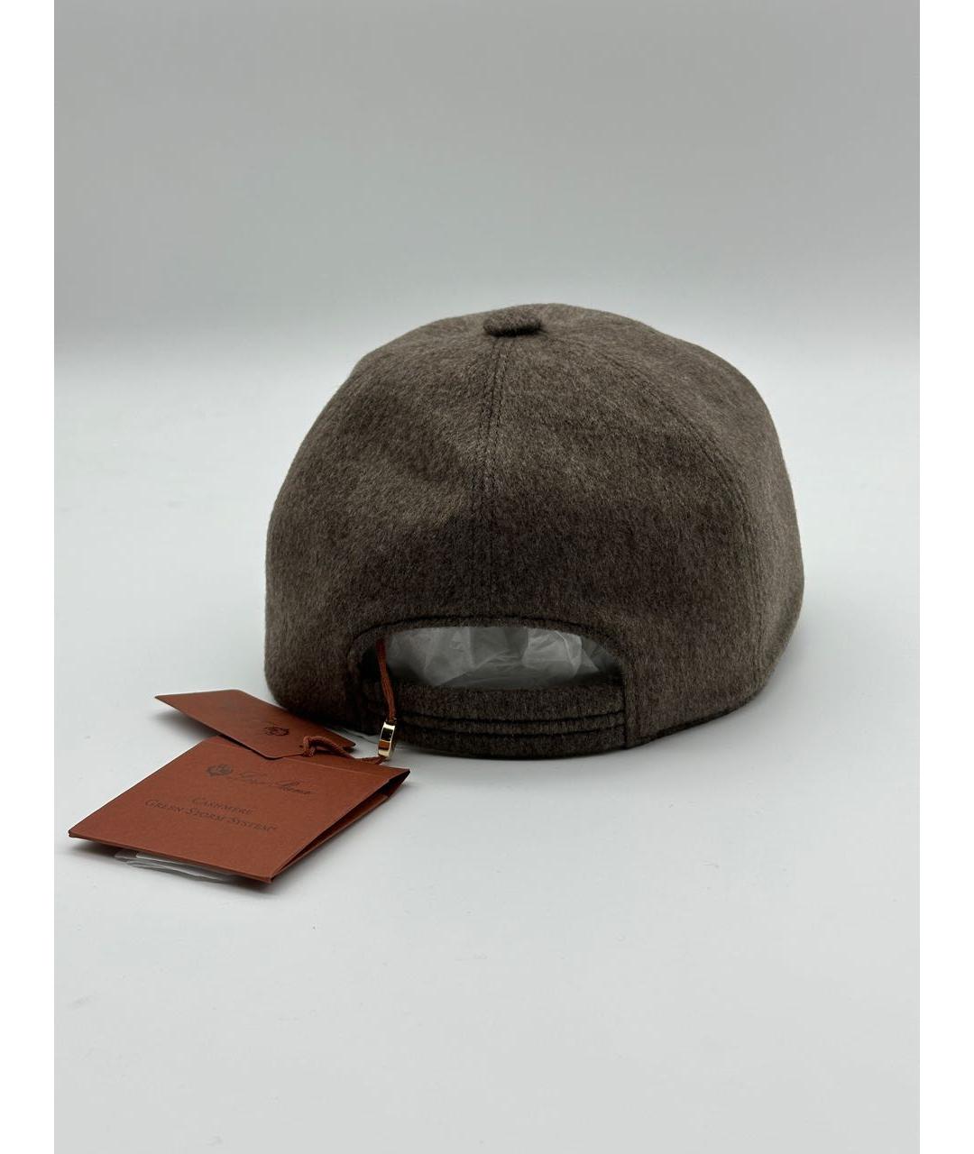 LORO PIANA Коричневая кашемировая кепка/бейсболка, фото 3