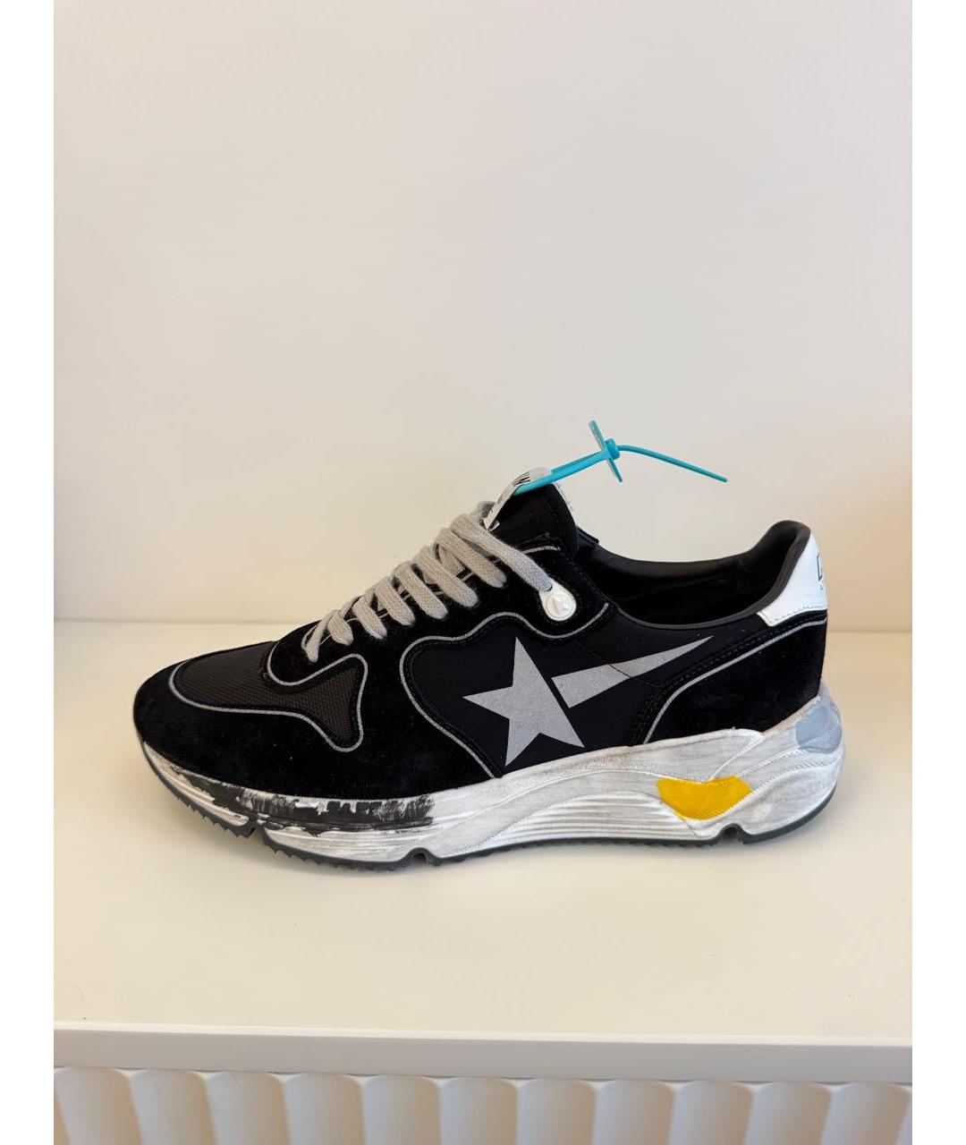 GOLDEN GOOSE DELUXE BRAND Черные замшевые низкие кроссовки / кеды, фото 7