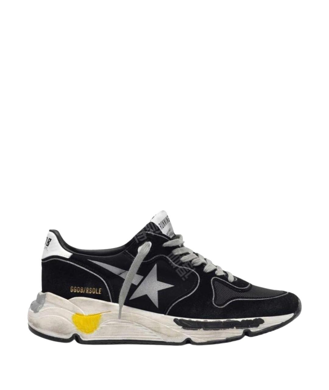 GOLDEN GOOSE DELUXE BRAND Черные замшевые низкие кроссовки / кеды, фото 1