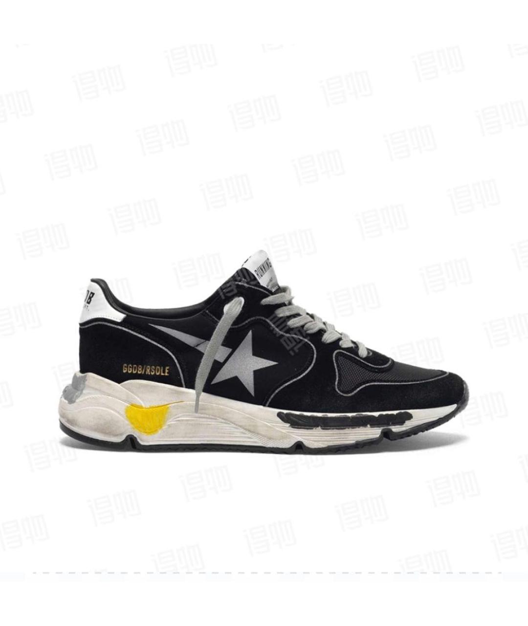 GOLDEN GOOSE DELUXE BRAND Черные замшевые низкие кроссовки / кеды, фото 9