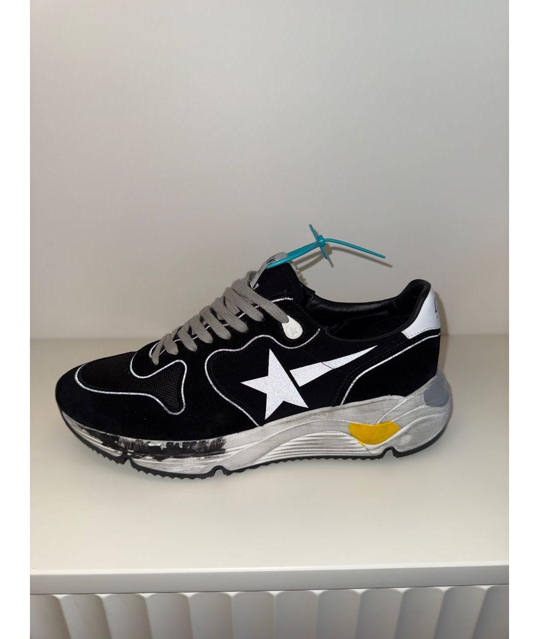 GOLDEN GOOSE DELUXE BRAND Черные замшевые низкие кроссовки / кеды, фото 6