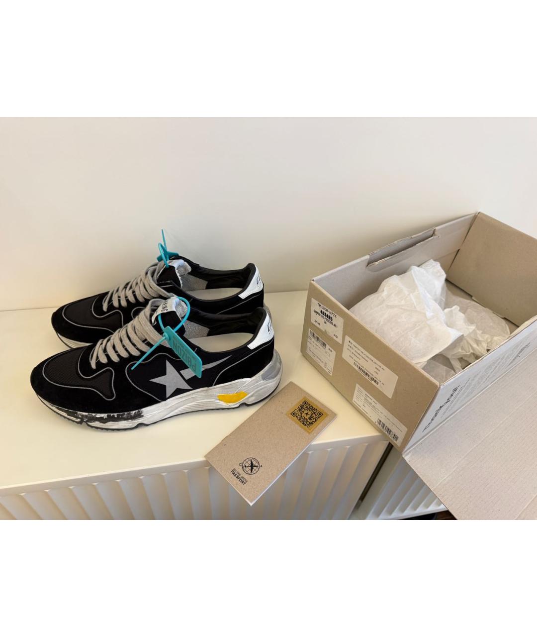 GOLDEN GOOSE DELUXE BRAND Черные замшевые низкие кроссовки / кеды, фото 5