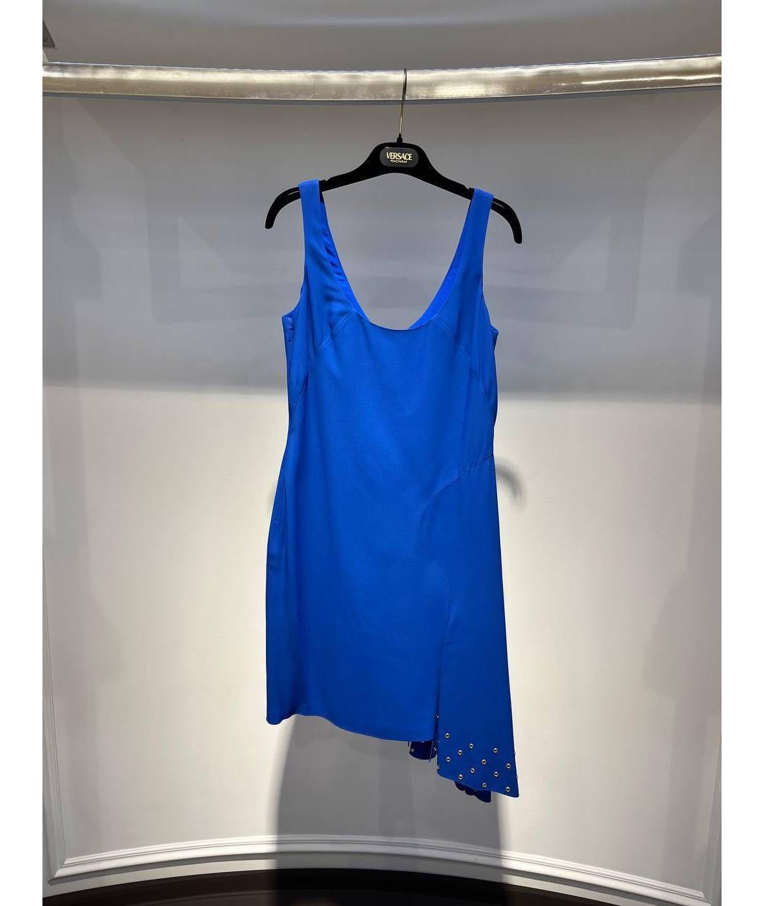 VERSACE Синее повседневное платье, фото 3