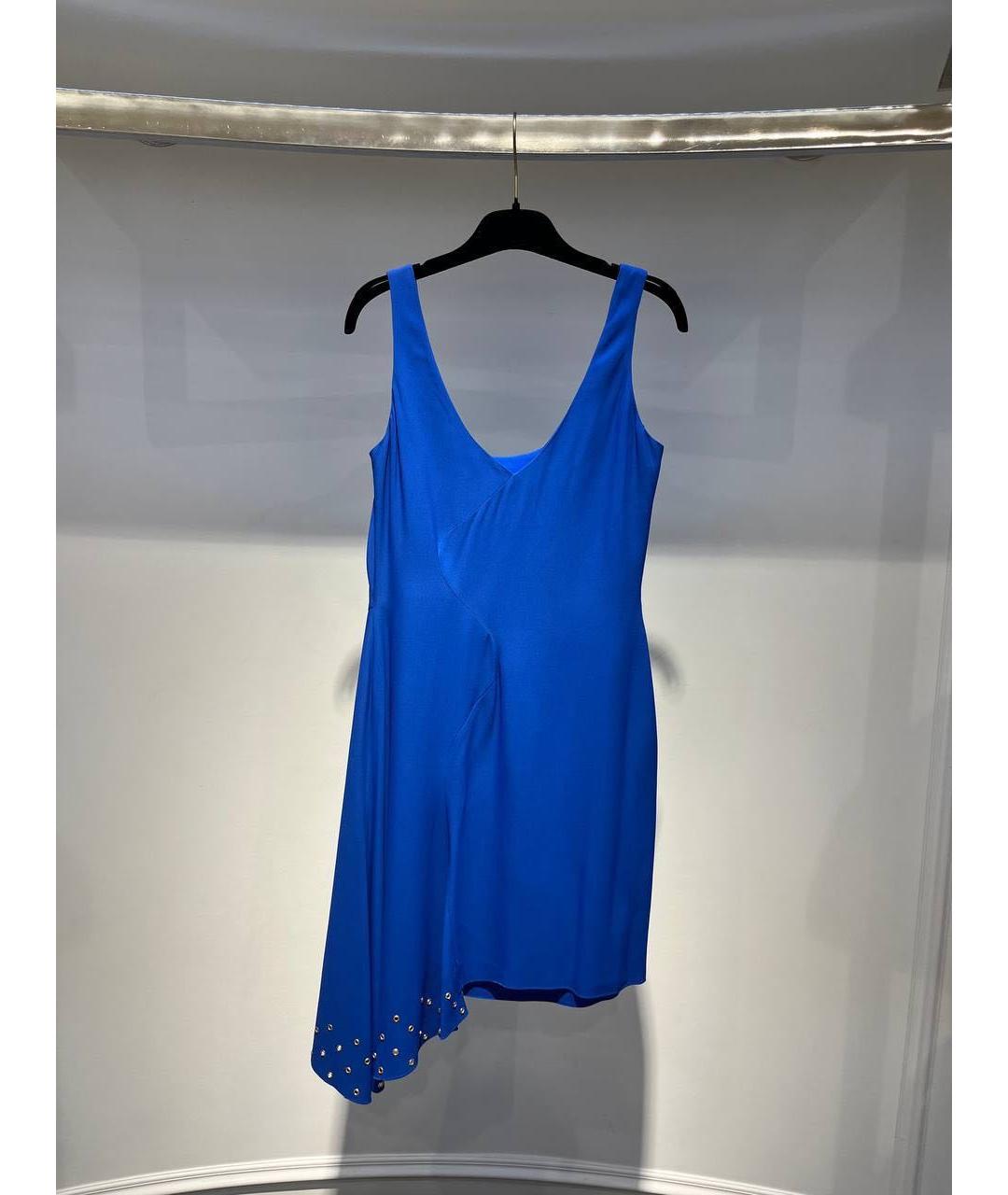 VERSACE Синее повседневное платье, фото 2