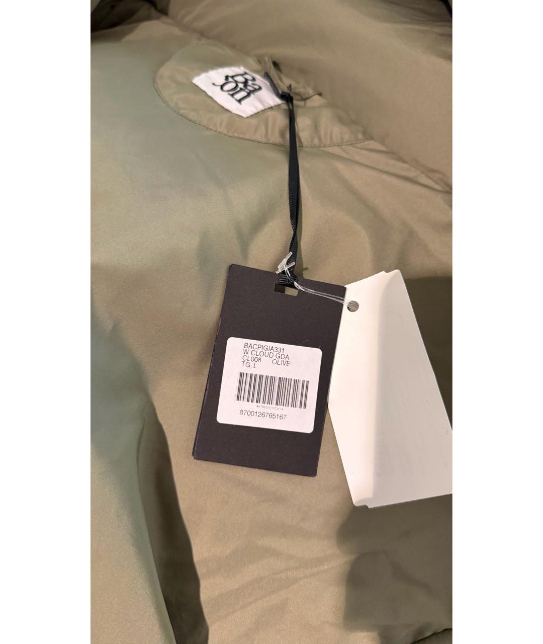 BACON Зеленый полиамидовый пуховик, фото 4