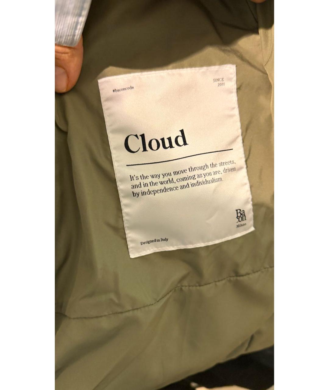 BACON Зеленый полиамидовый пуховик, фото 3