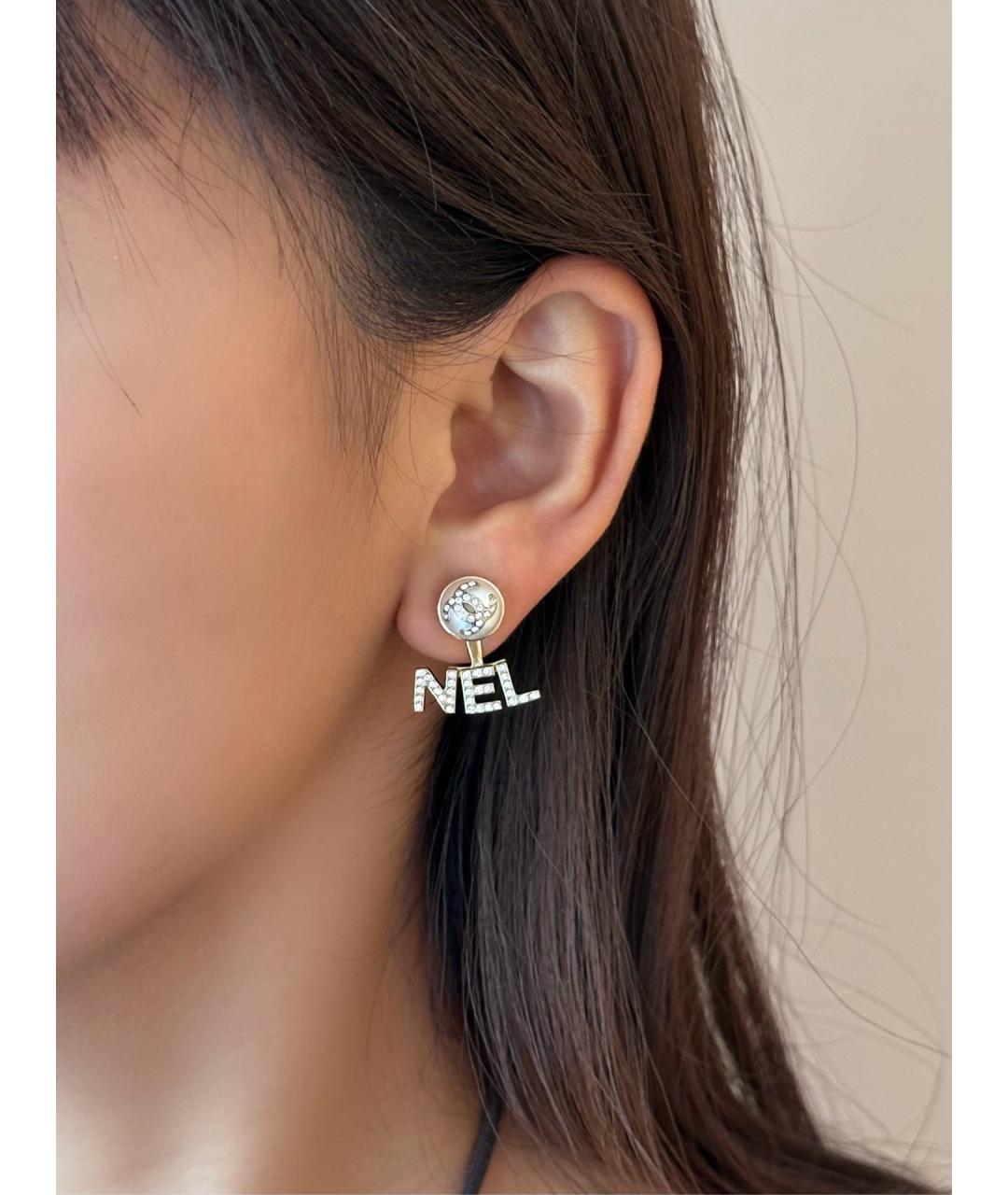 CHANEL Серебряные металлические серьги, фото 6