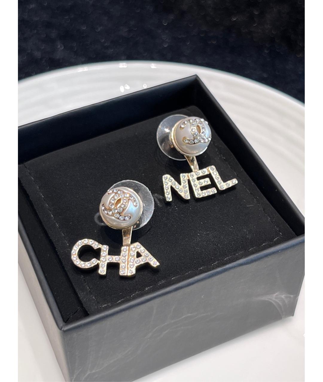 CHANEL Серебряные металлические серьги, фото 3