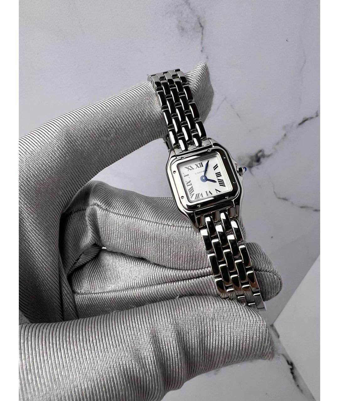 CARTIER Белые металлические часы, фото 3
