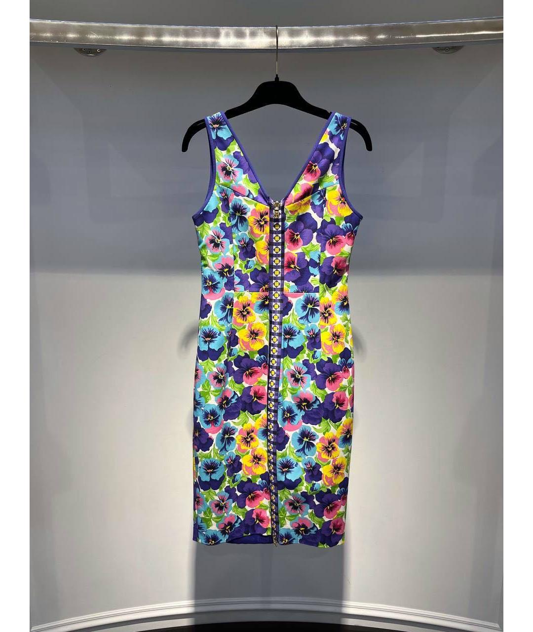 VERSACE Мульти повседневное платье, фото 2