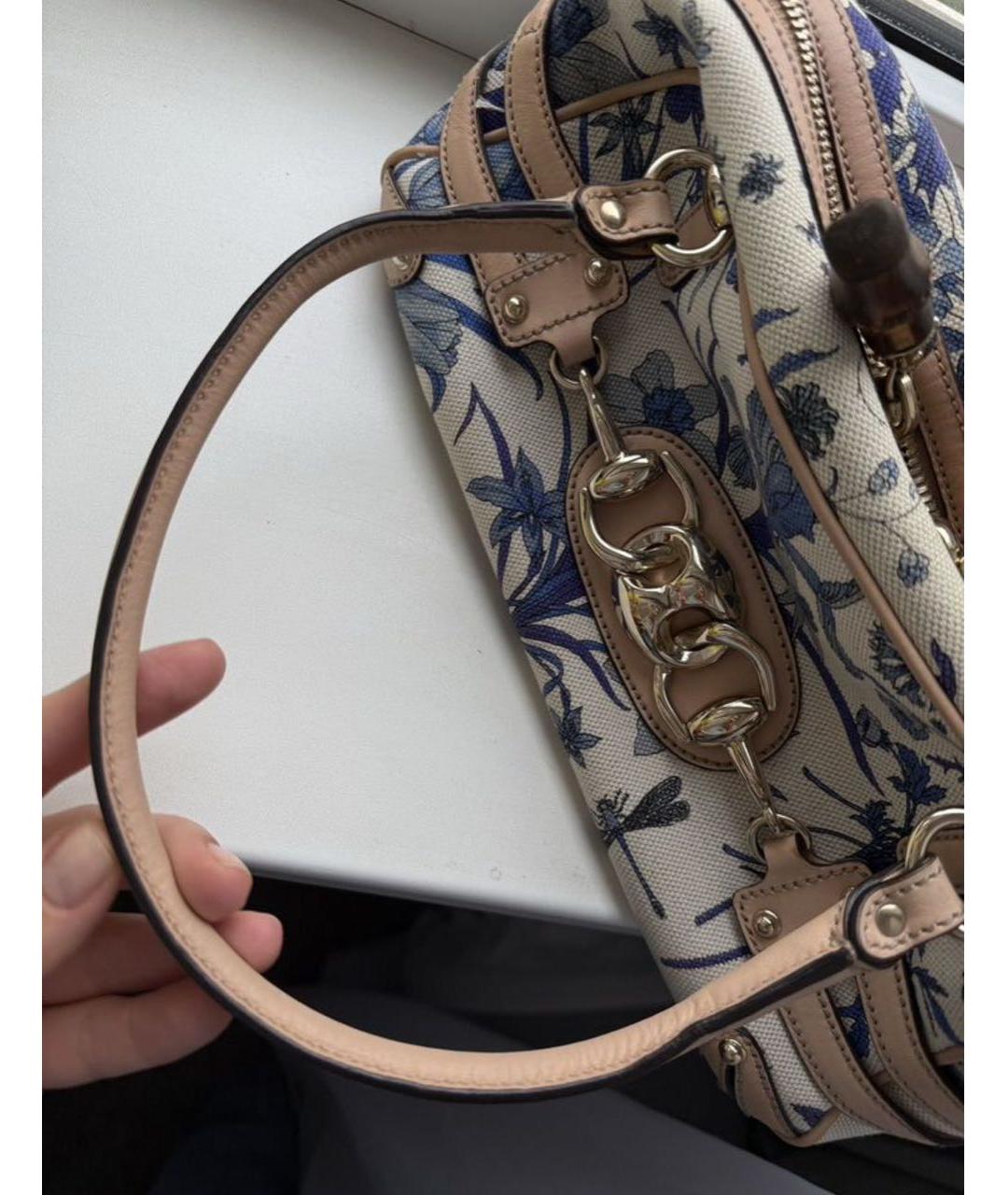 GUCCI Мульти тканевая сумка с короткими ручками, фото 4