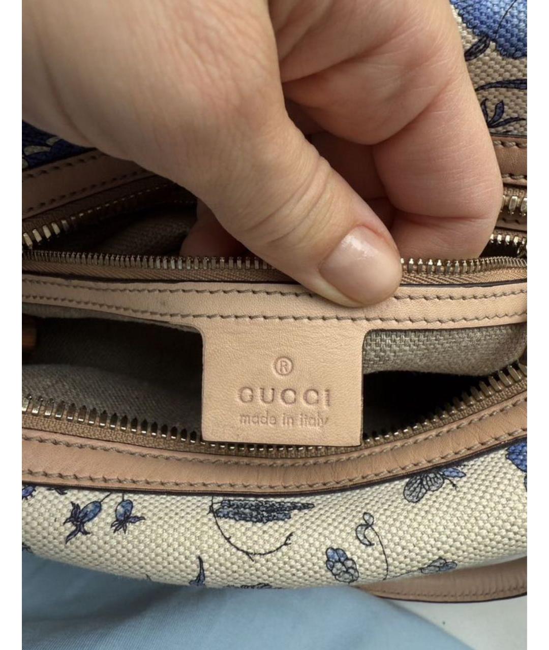 GUCCI Мульти тканевая сумка с короткими ручками, фото 7