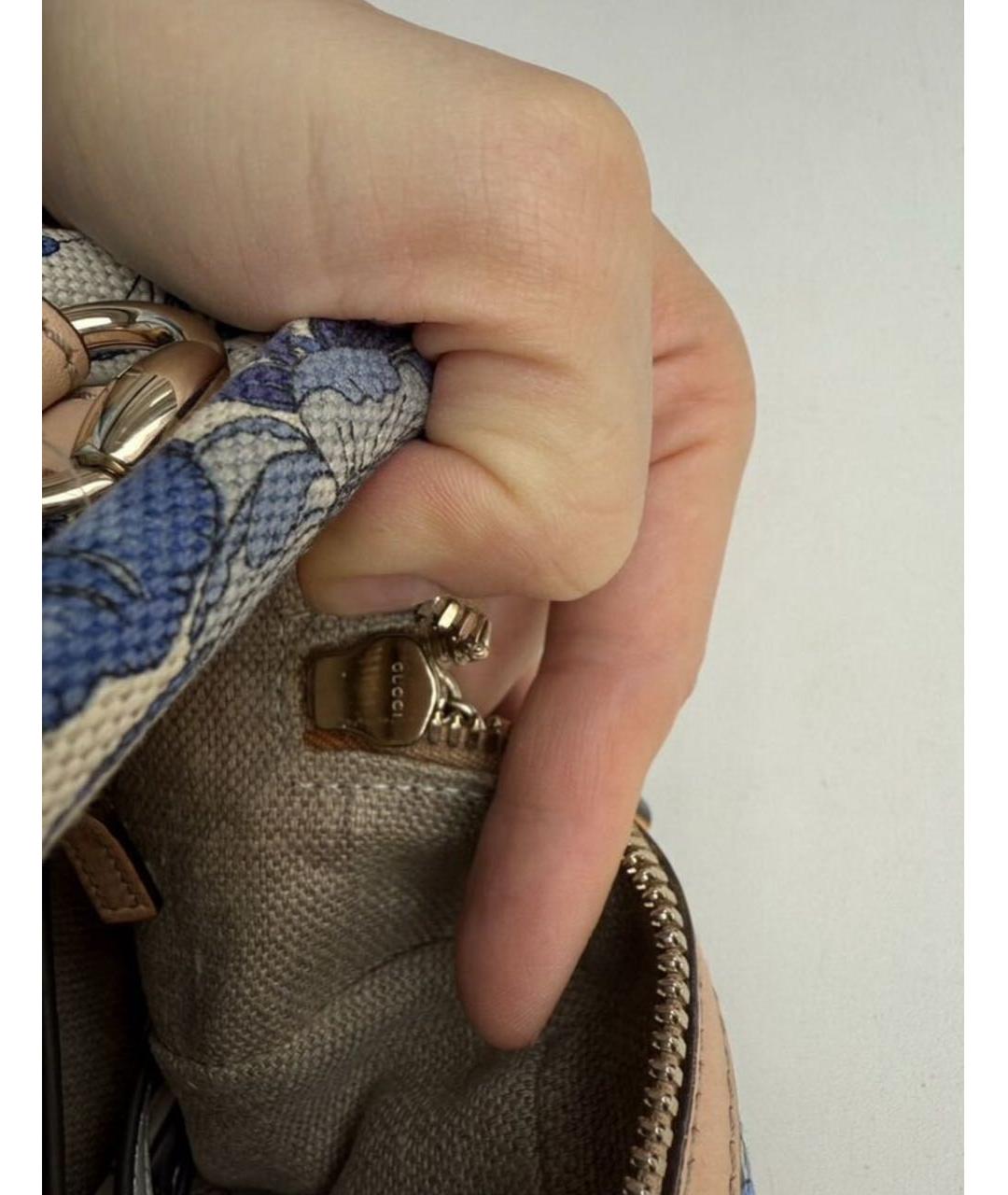 GUCCI Мульти тканевая сумка с короткими ручками, фото 6