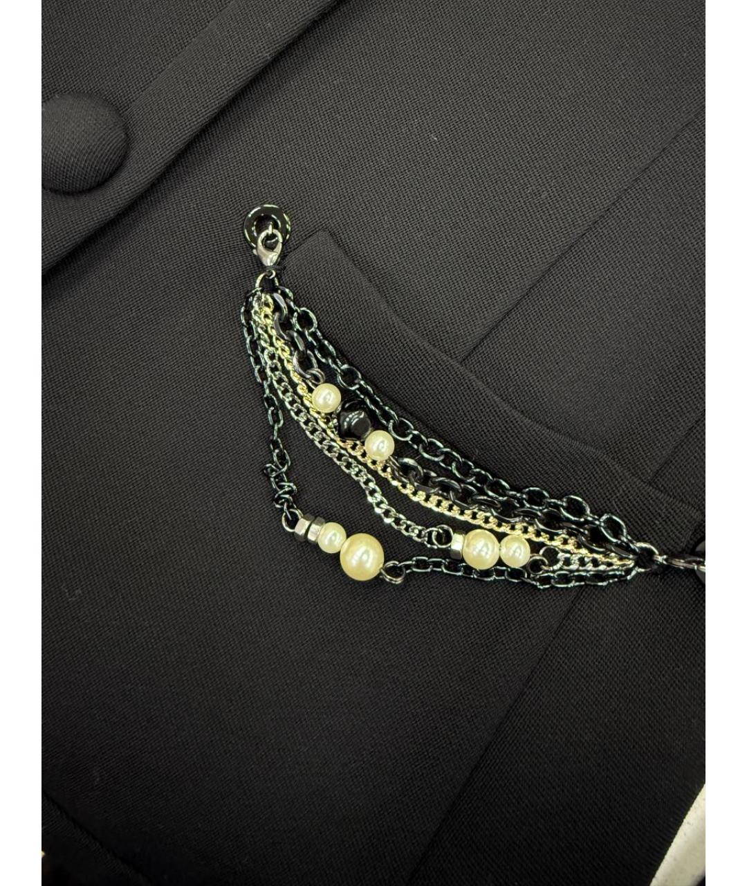 MOSCHINO Черный шерстяной жакет/пиджак, фото 9