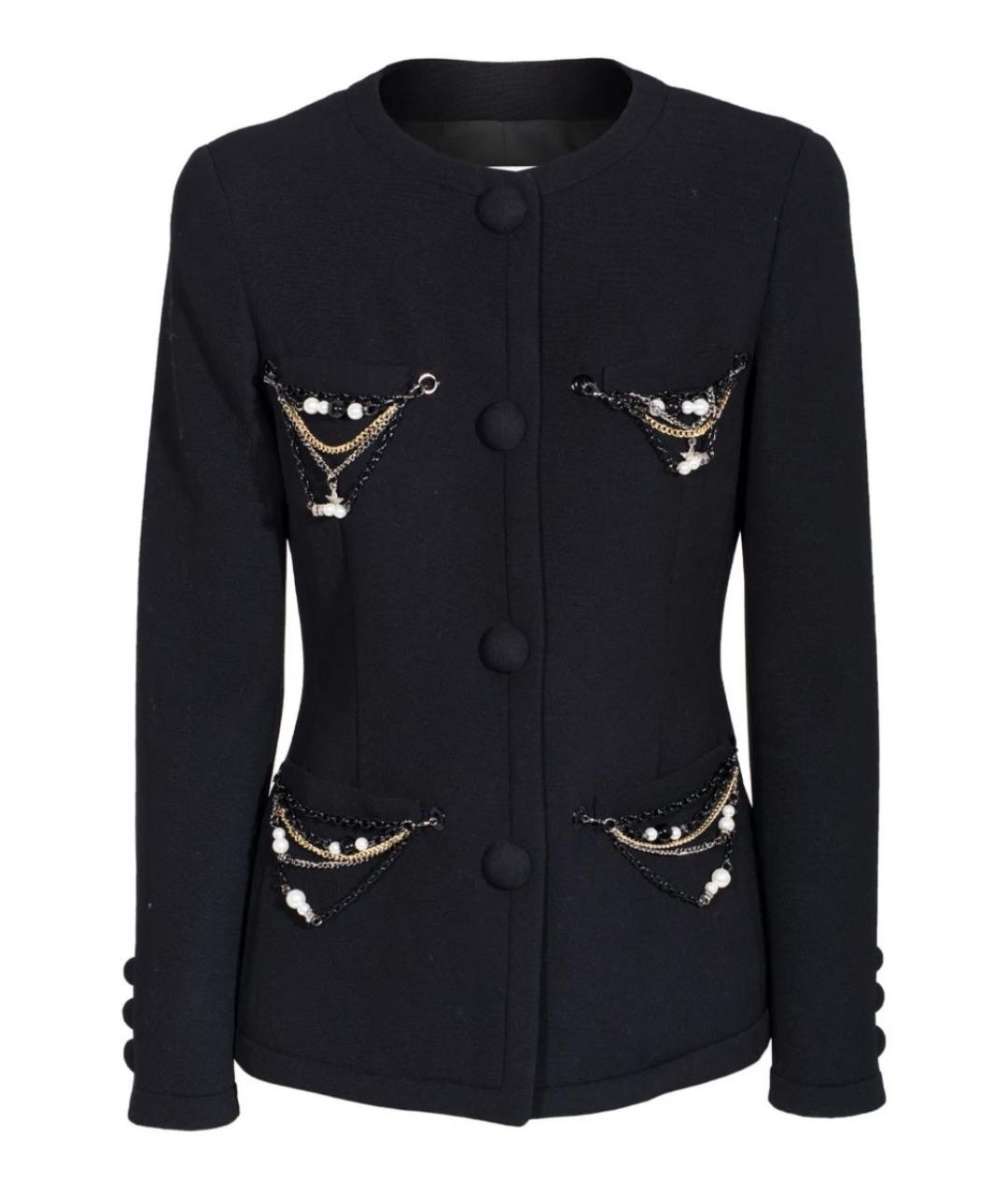 MOSCHINO Черный шерстяной жакет/пиджак, фото 1