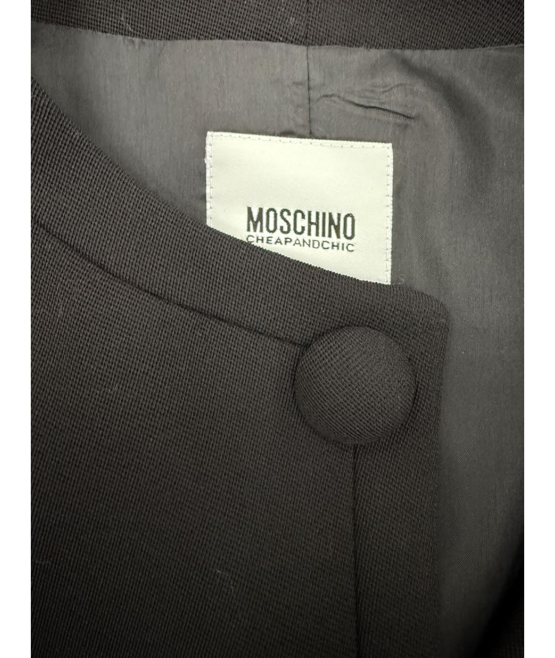 MOSCHINO Черный шерстяной жакет/пиджак, фото 4