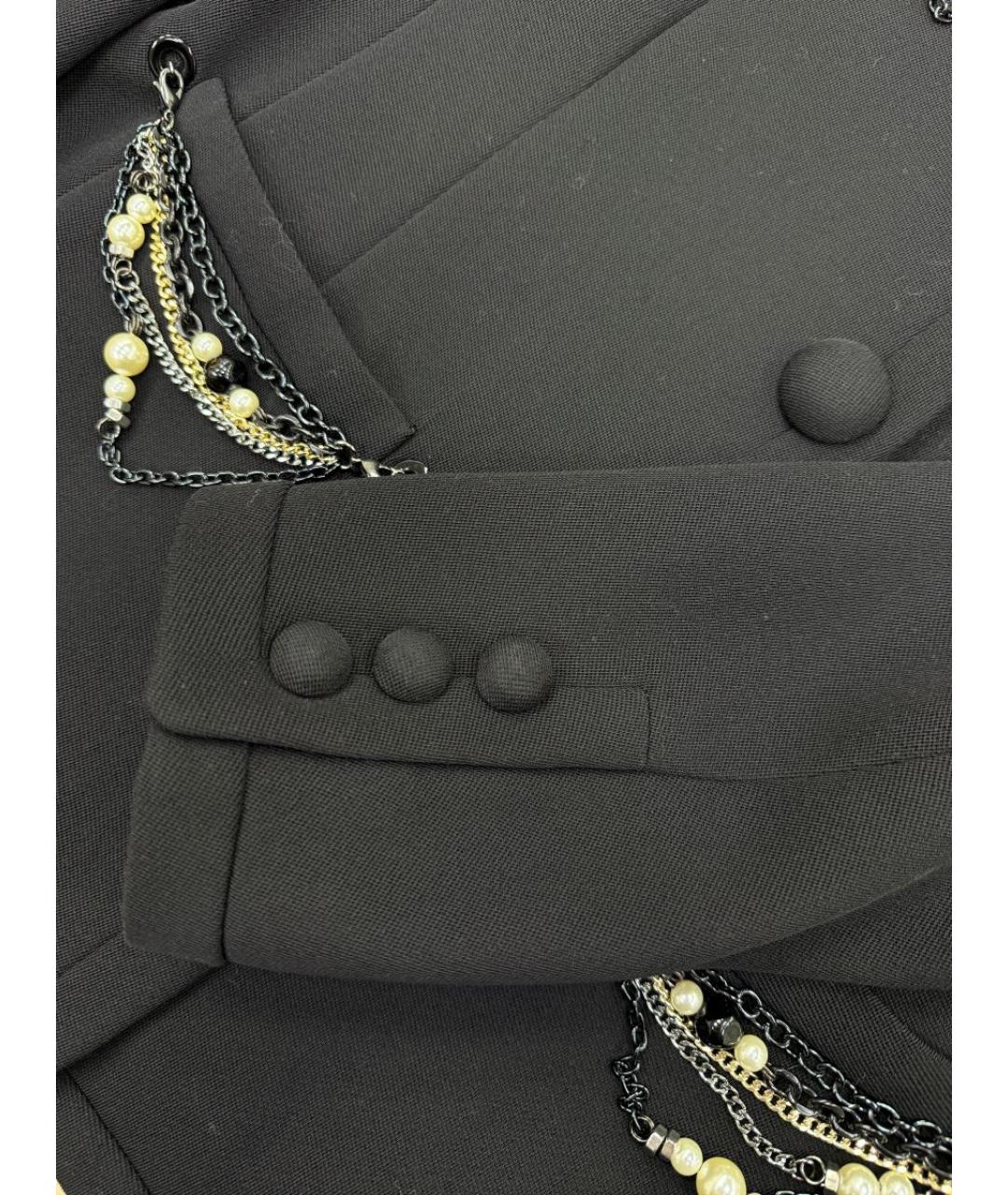 MOSCHINO Черный шерстяной жакет/пиджак, фото 8