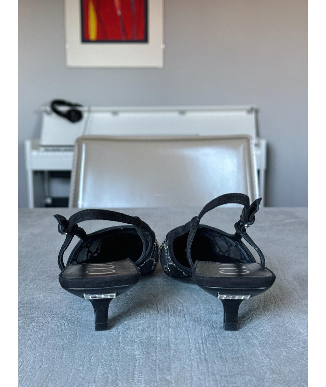 GUCCI Черные лодочки на низком каблуке, фото 4