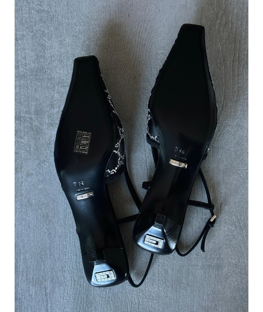 GUCCI Черные лодочки на низком каблуке, фото 5