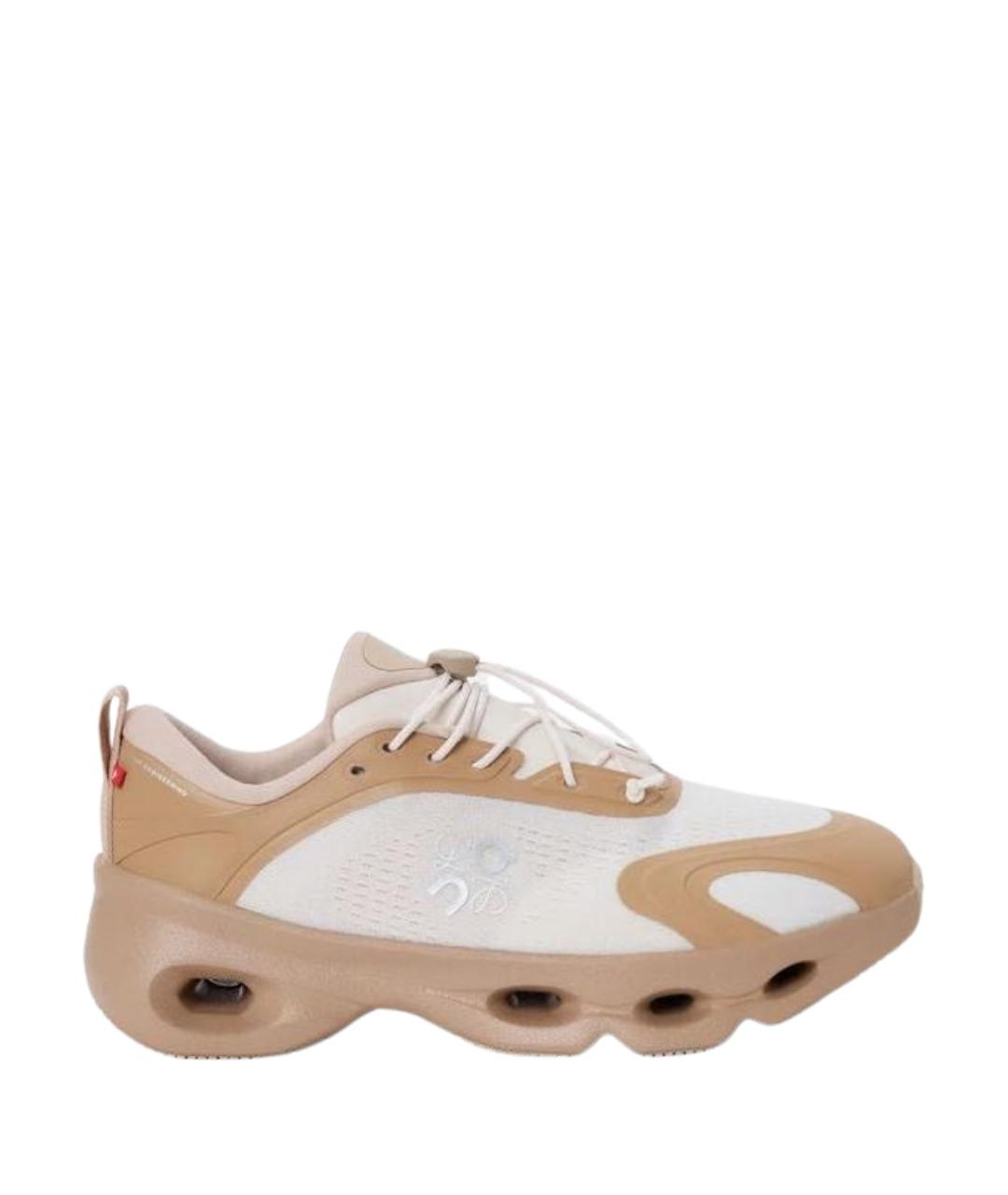 LOEWE Бежевые текстильные кроссовки, фото 1