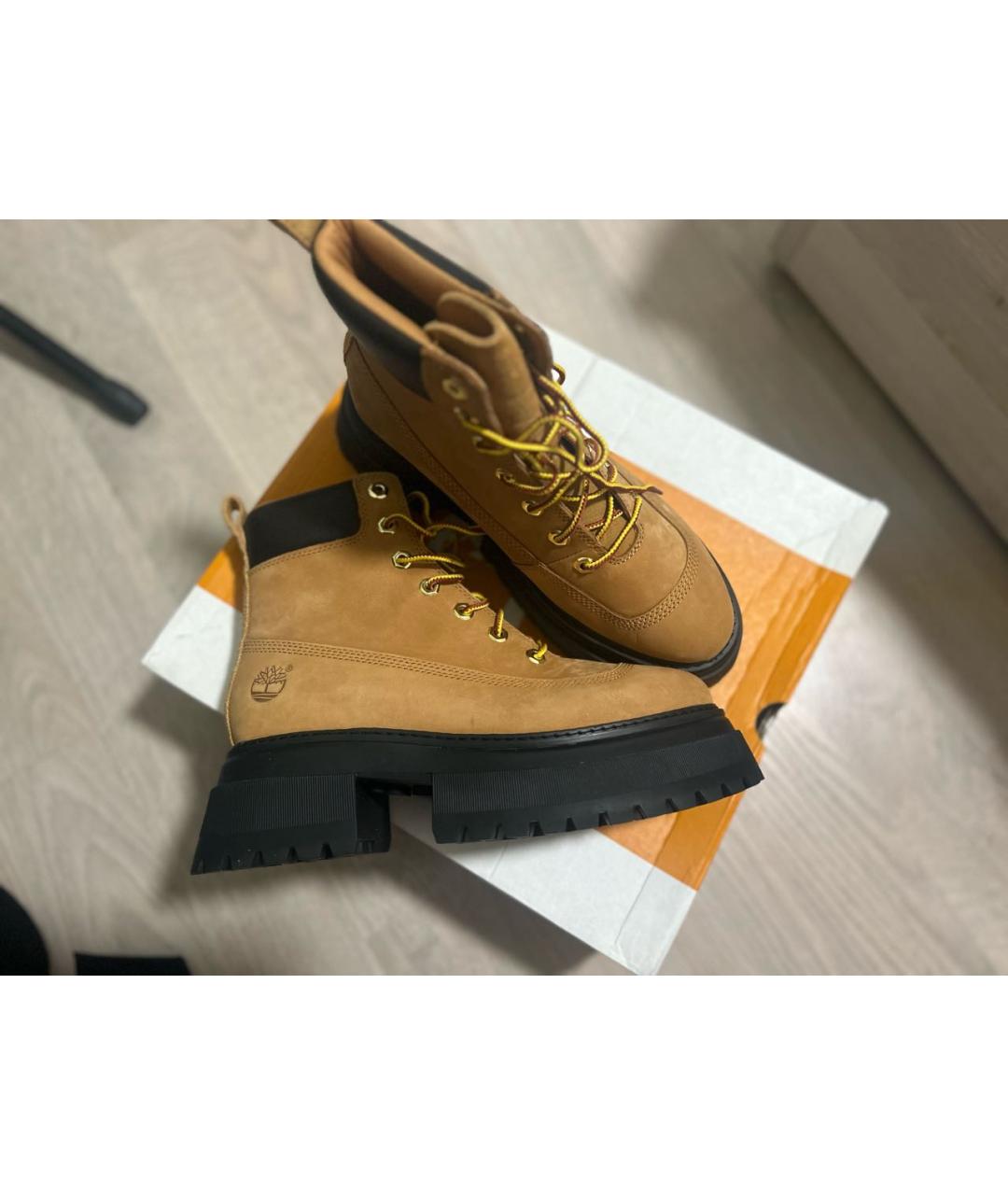 TIMBERLAND Оранжевое нубуковые ботинки, фото 8