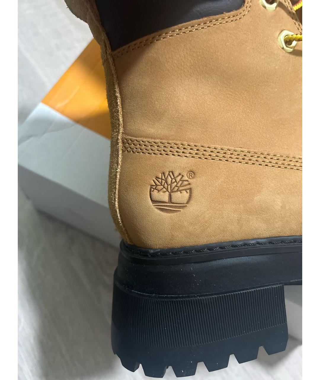 TIMBERLAND Оранжевое нубуковые ботинки, фото 4