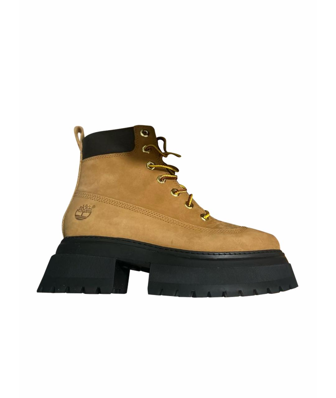 TIMBERLAND Оранжевое нубуковые ботинки, фото 1