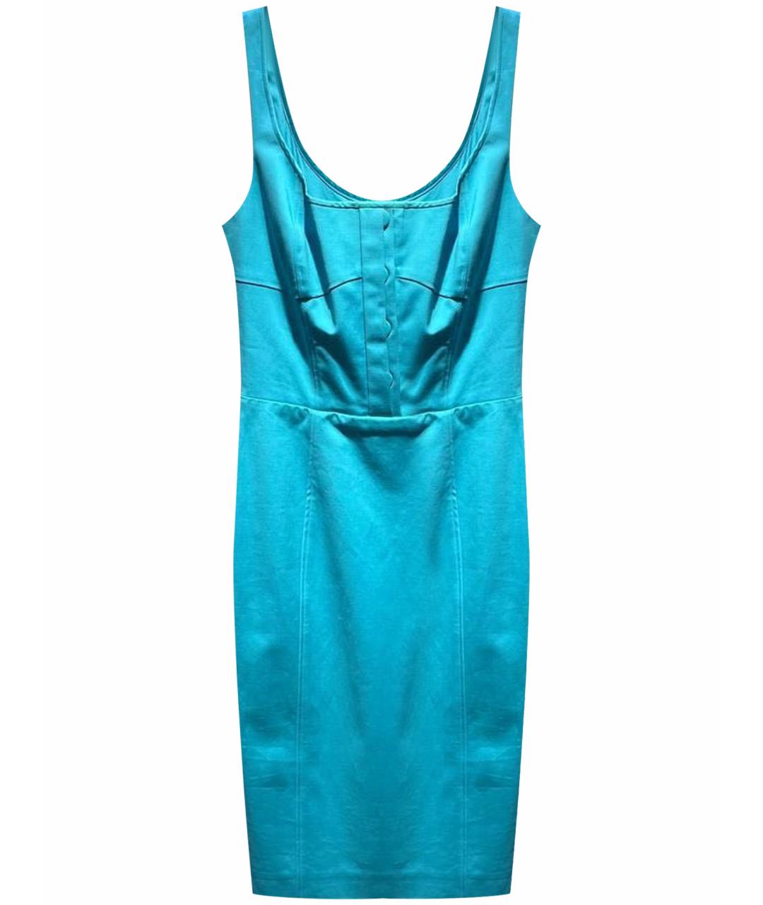 VERSACE Бирюзовое повседневное платье, фото 1