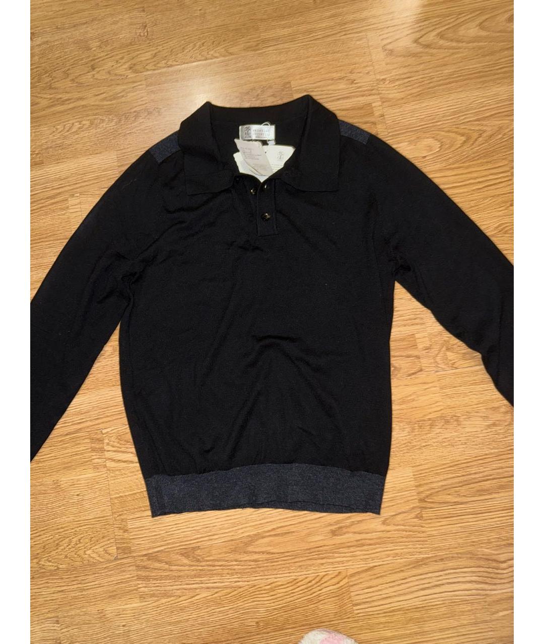 BRUNELLO CUCINELLI Черный кашемировый джемпер / свитер, фото 6