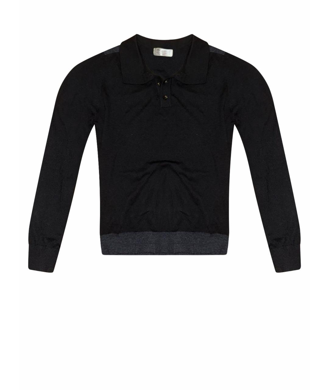 BRUNELLO CUCINELLI Черный кашемировый джемпер / свитер, фото 1
