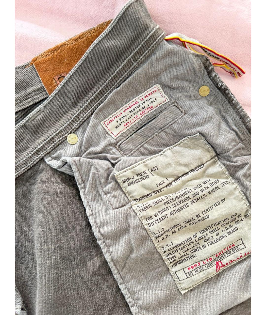 JACOB COHEN Серые хлопковые прямые джинсы, фото 5