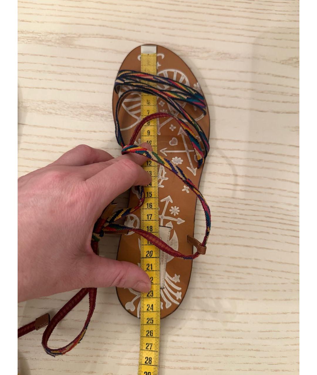 VALENTINO Мульти текстильные сандалии, фото 6