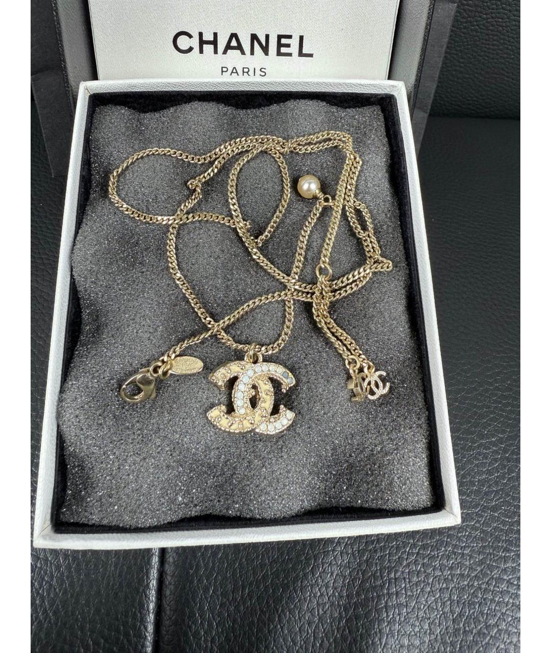 CHANEL Золотое металлическое колье, фото 9