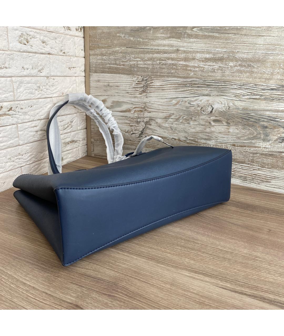 MICHAEL KORS Синяя кожаная сумка с короткими ручками, фото 8