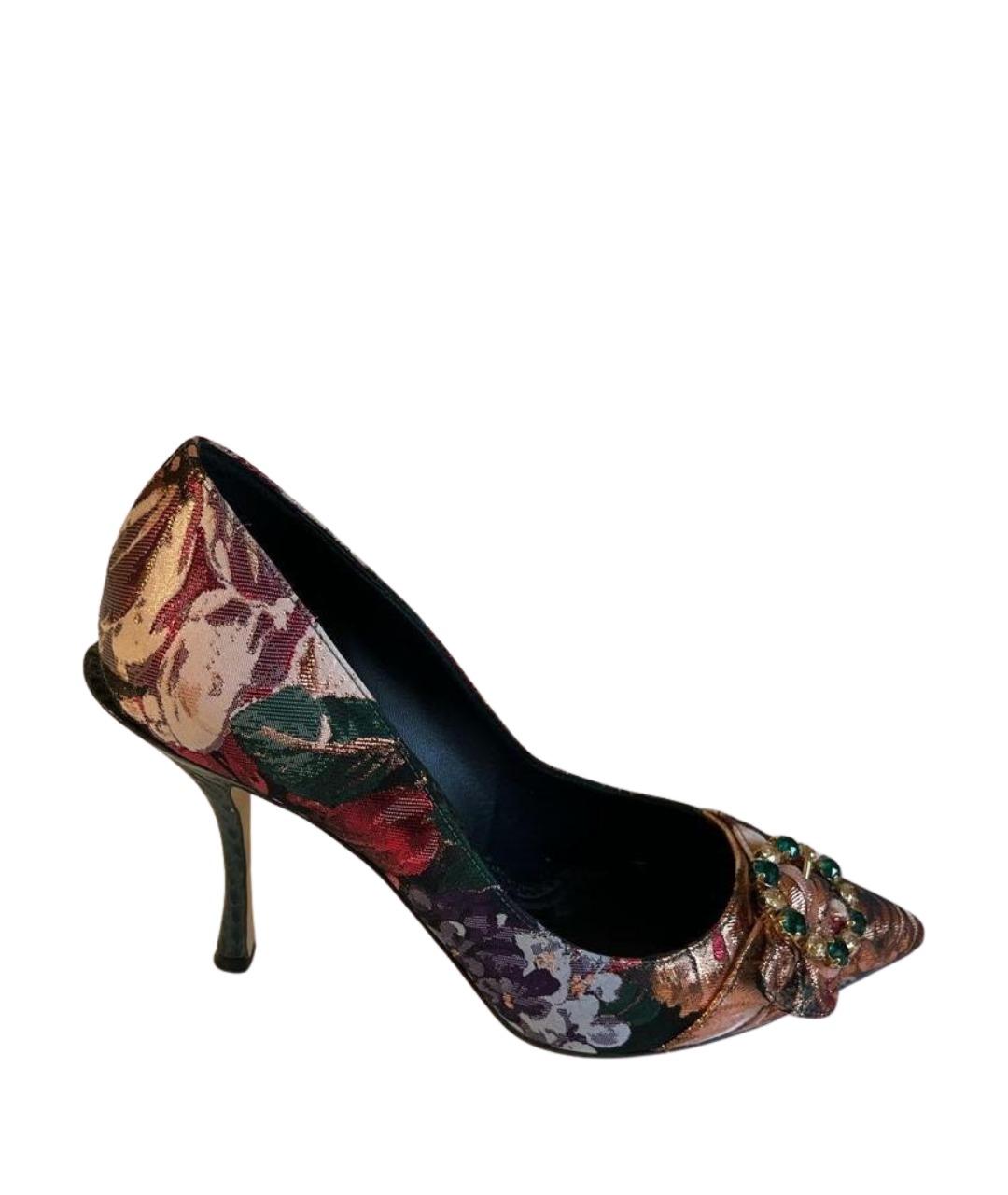 DOLCE&GABBANA Мульти текстильные туфли, фото 1