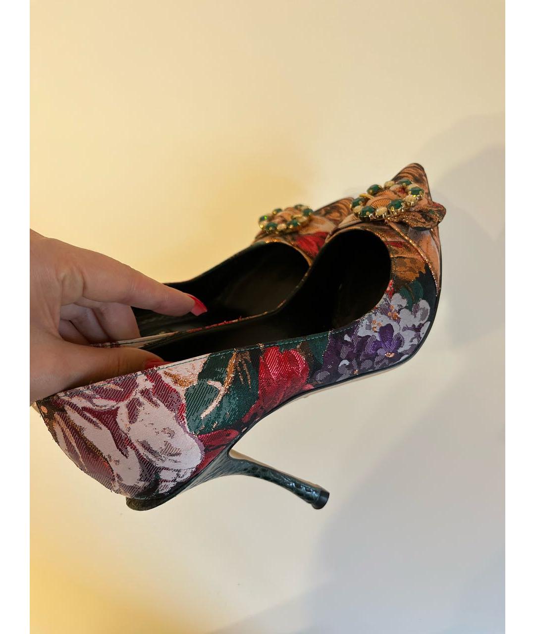 DOLCE&GABBANA Мульти текстильные туфли, фото 3