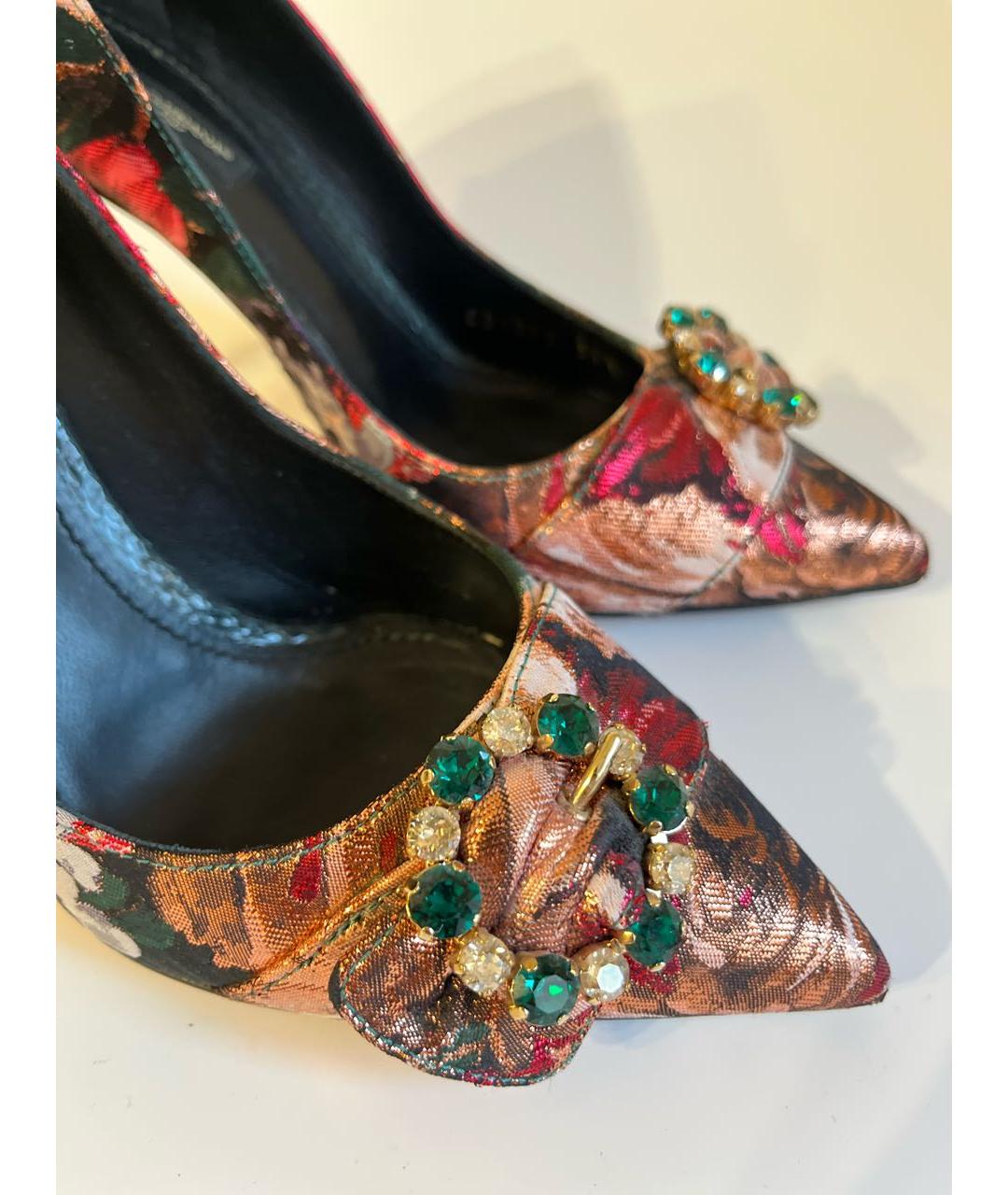 DOLCE&GABBANA Мульти текстильные туфли, фото 2