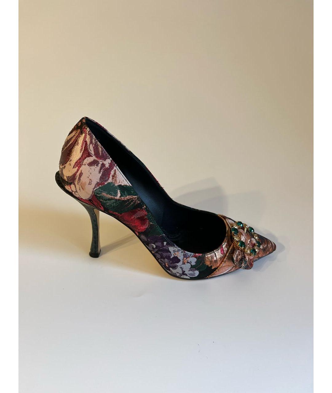 DOLCE&GABBANA Мульти текстильные туфли, фото 6