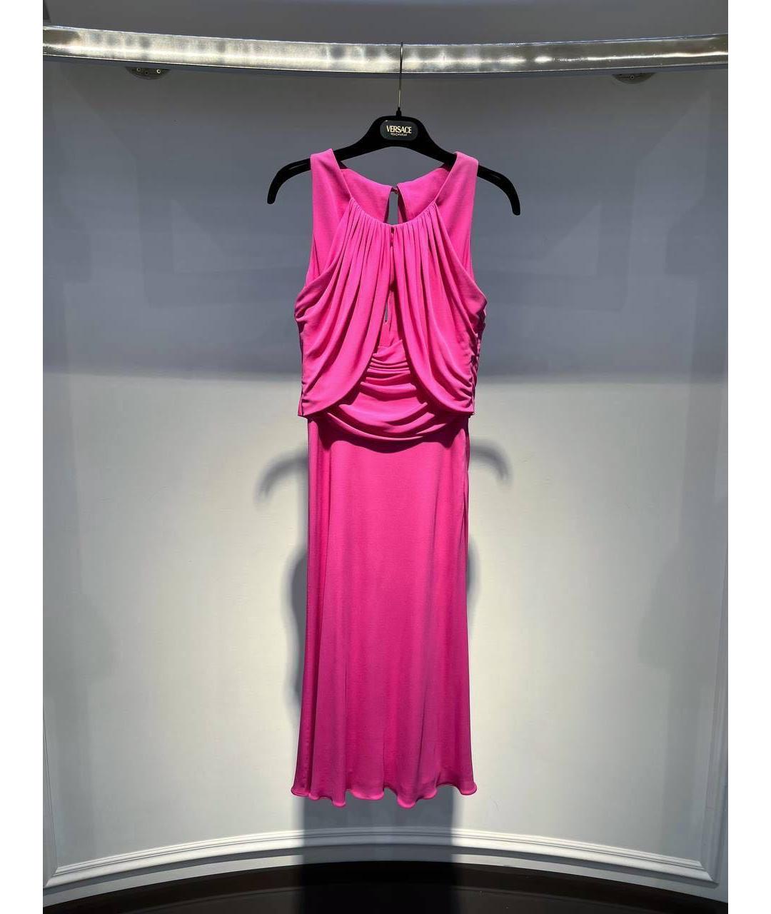 VERSACE Фуксия повседневное платье, фото 3