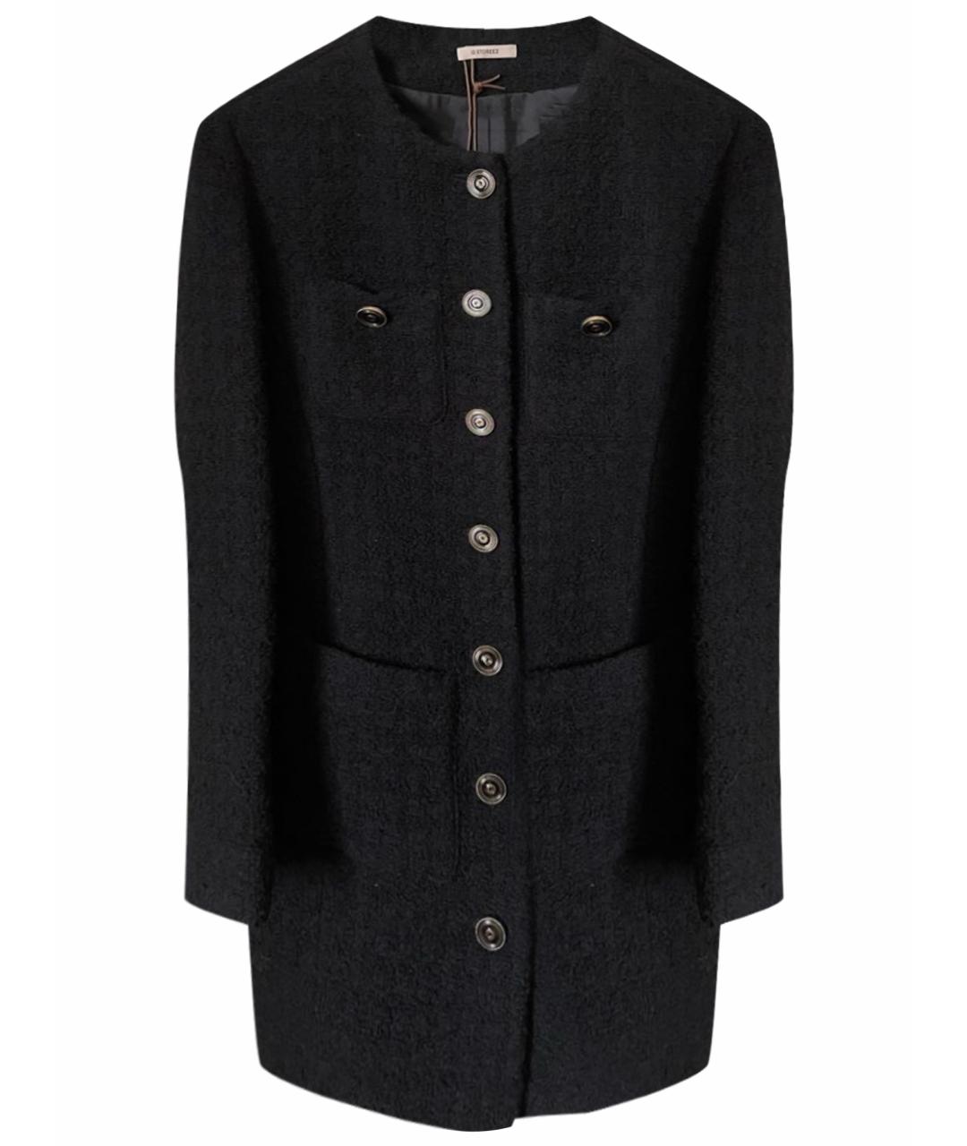 12 STOREEZ Черное шерстяное повседневное платье, фото 1