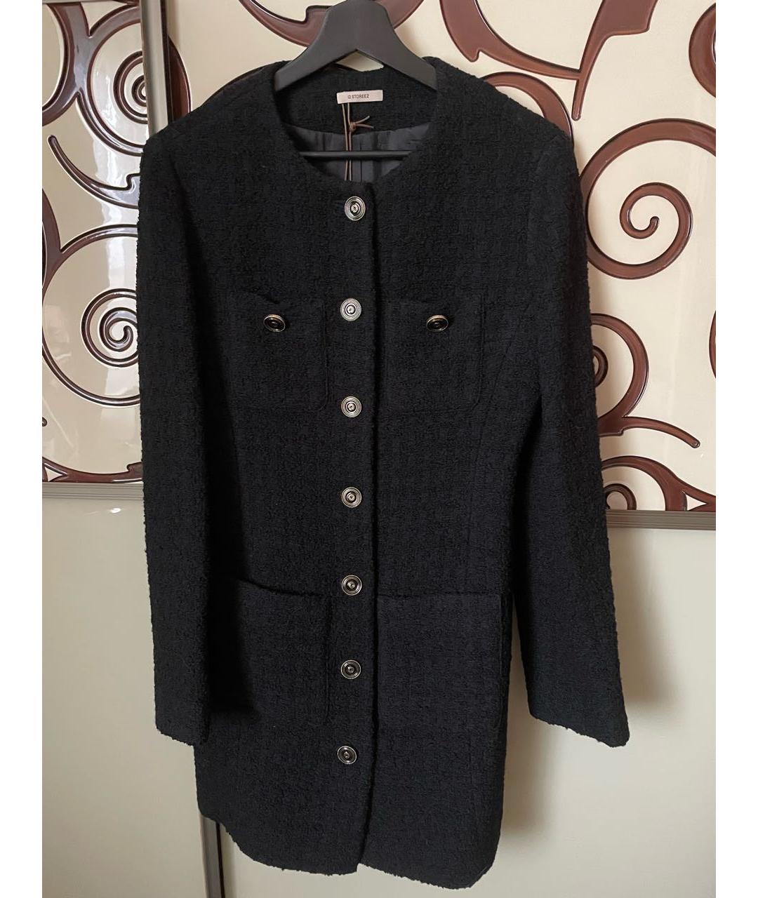 12 STOREEZ Черное шерстяное повседневное платье, фото 9