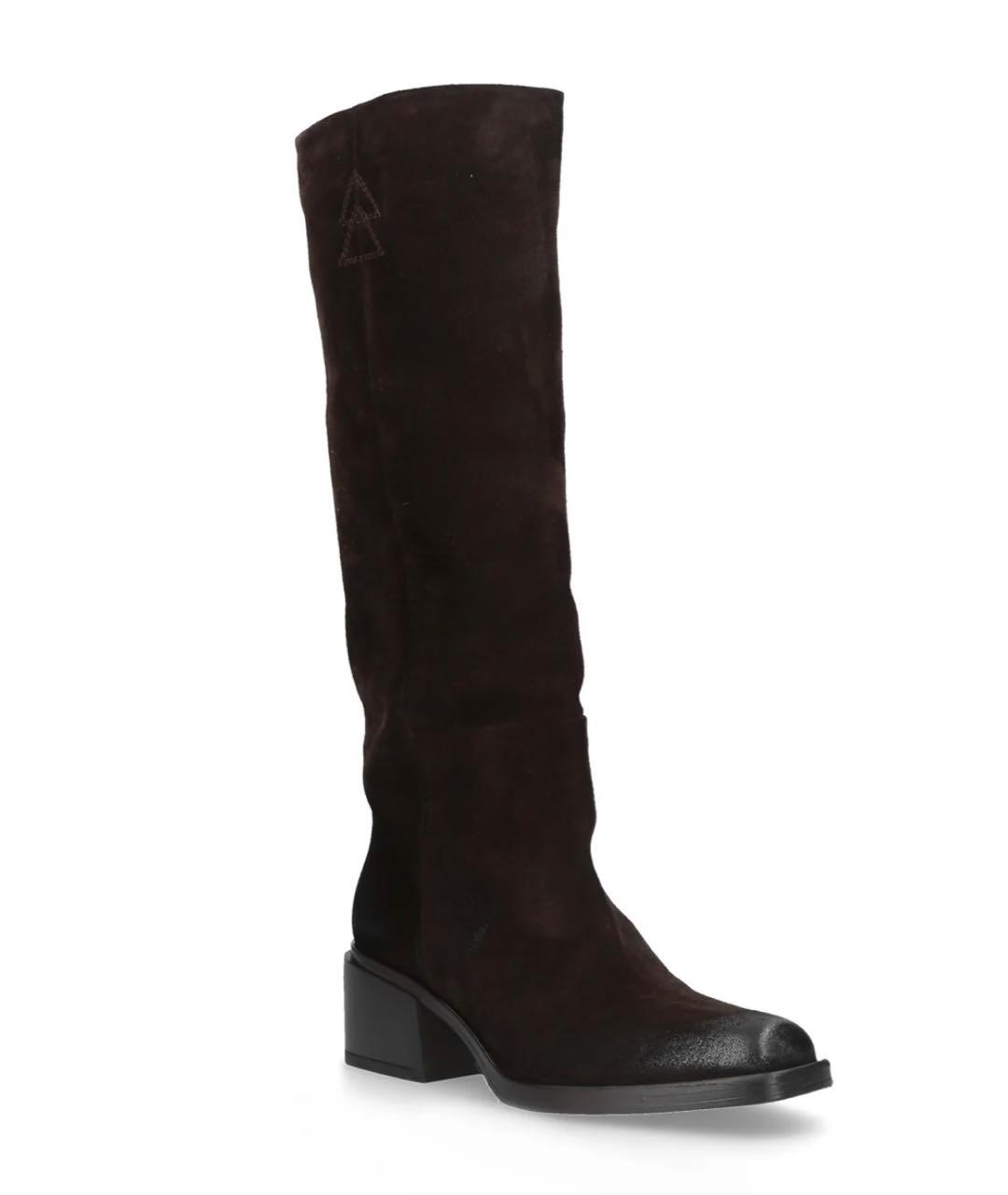 ELENA IACHI Коричневые замшевые сапоги, фото 3