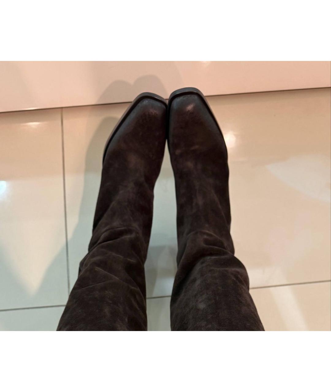ELENA IACHI Коричневые замшевые сапоги, фото 4