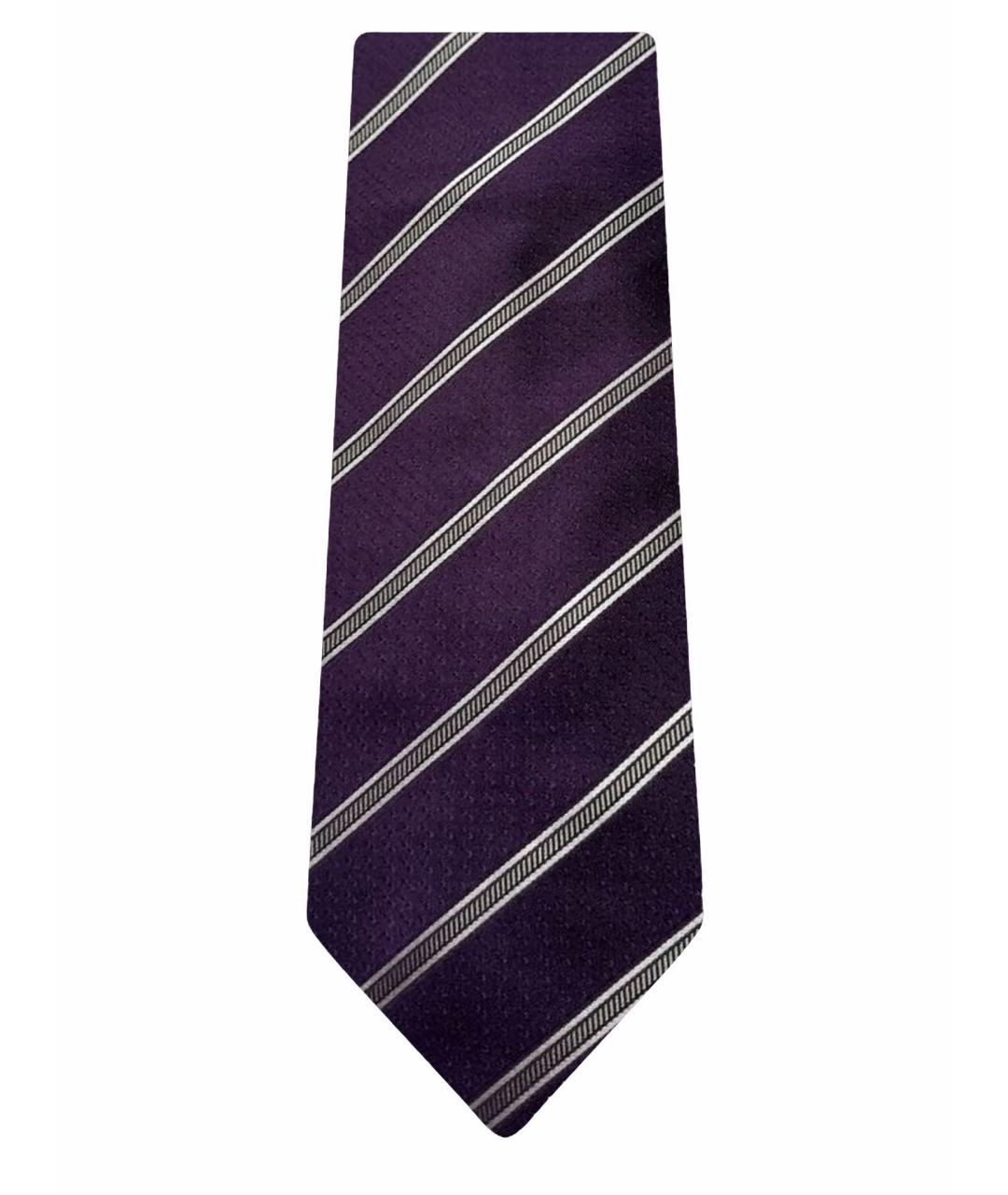 BRIONI Фиолетовый шелковый галстук, фото 1
