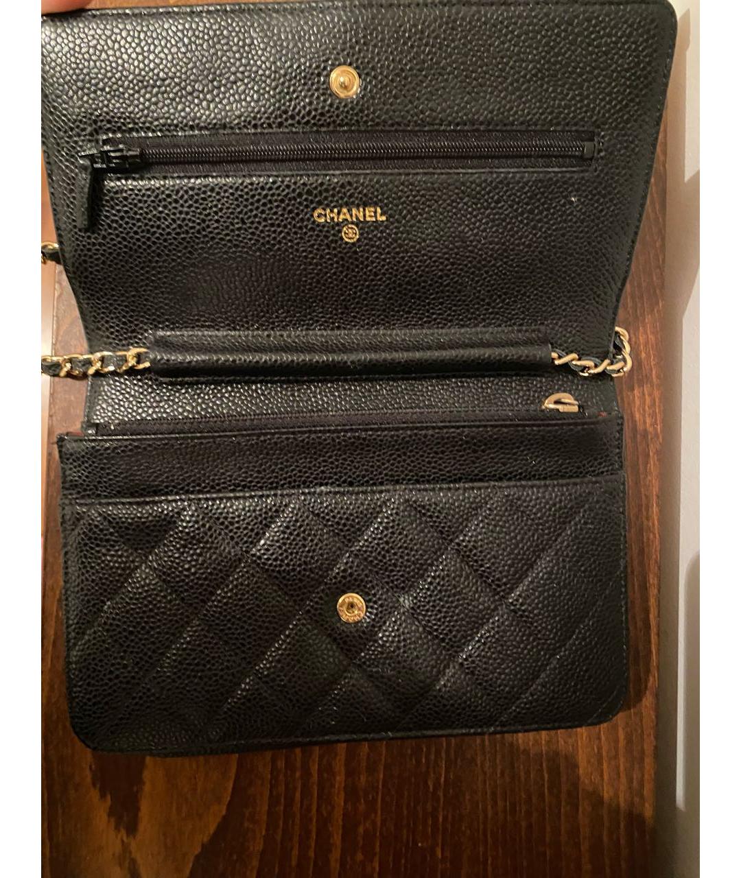 CHANEL Черная кожаная сумка через плечо, фото 3