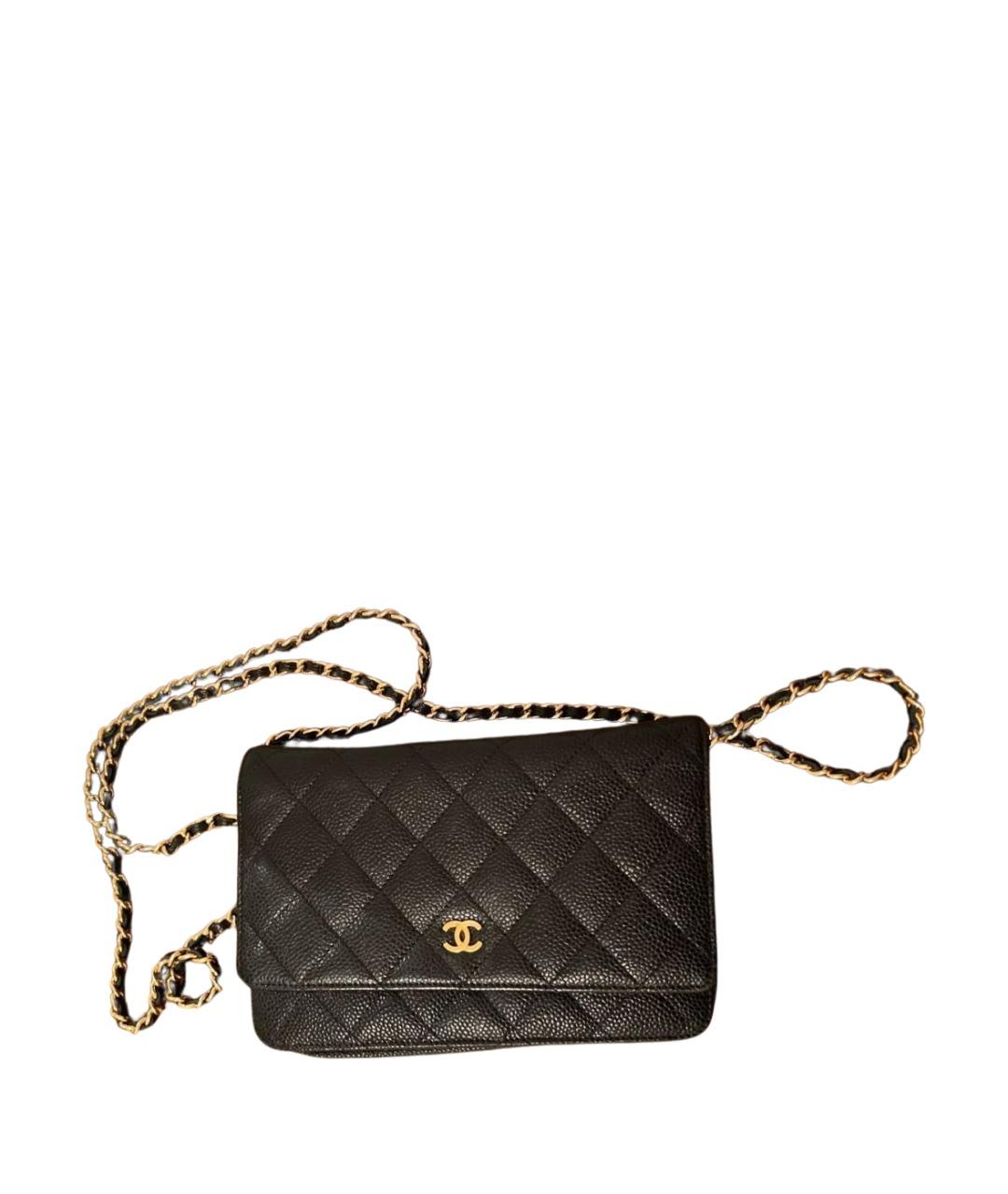 CHANEL Черная кожаная сумка через плечо, фото 1