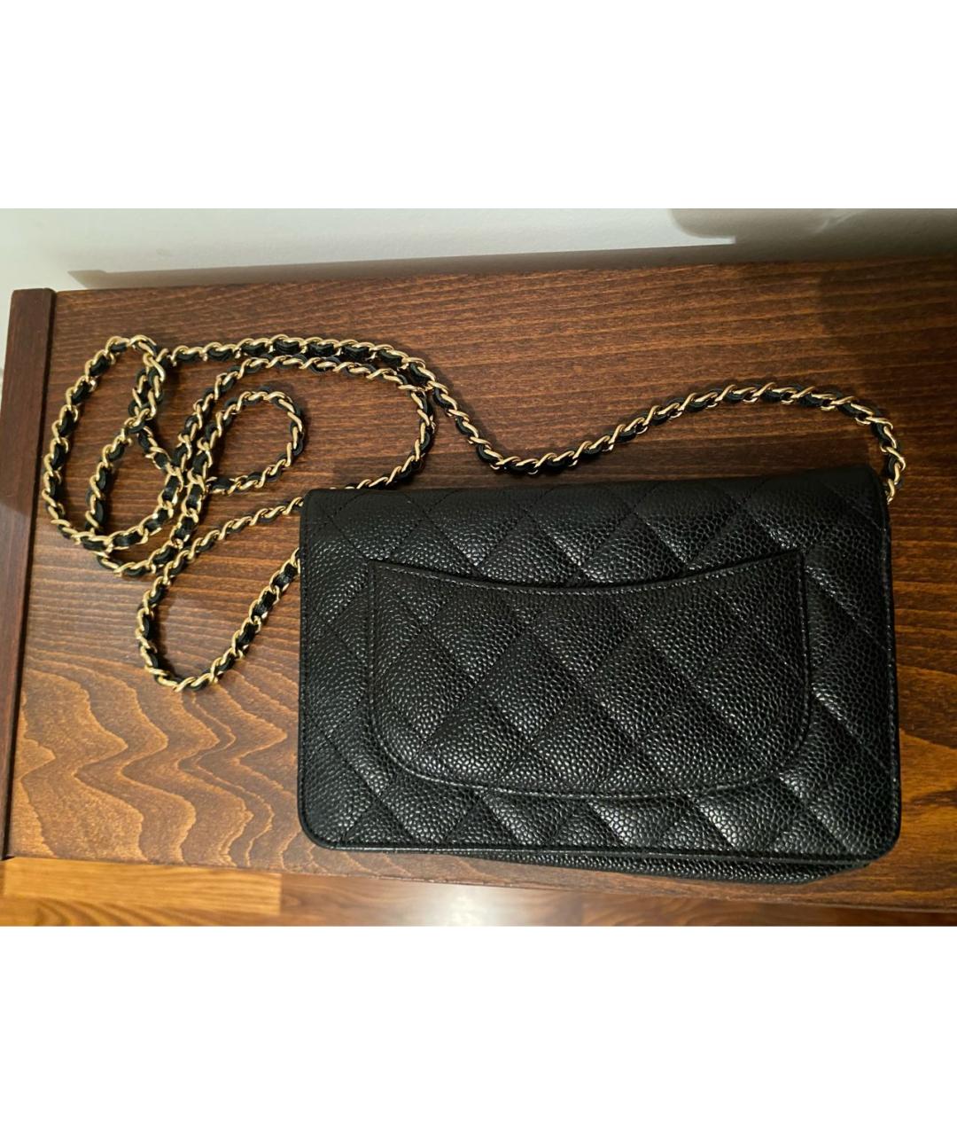 CHANEL Черная кожаная сумка через плечо, фото 2